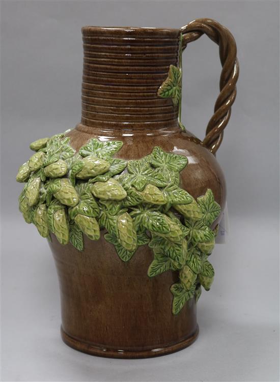 A Rye pottery hops jug, c.1900 height 30cm